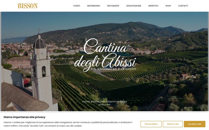 Snimka zaslona za bissoneventi.com
