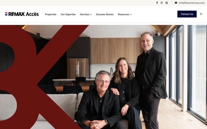 Snimka zaslona za bissonkirouac.com