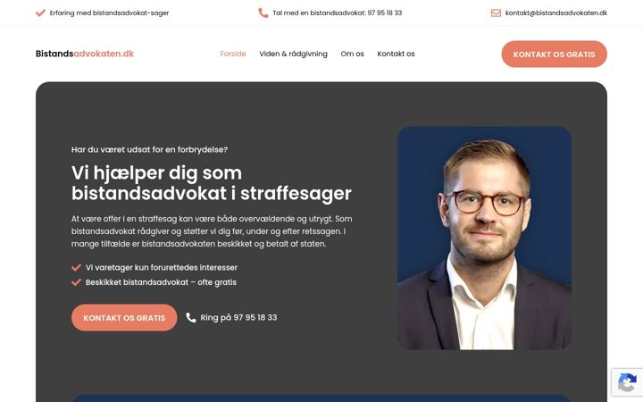 Screenshot of bistandsadvokaten.dk