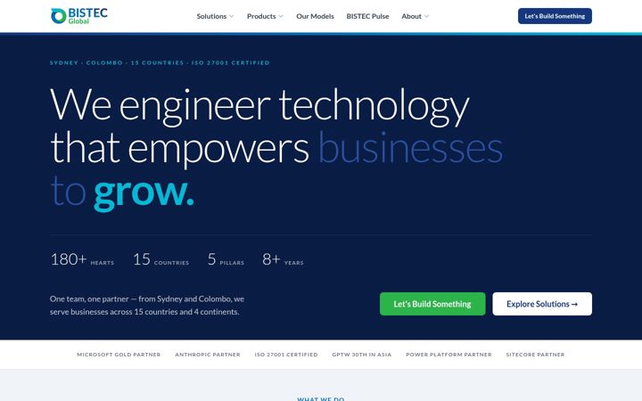 Screenshot of bistecglobal.com