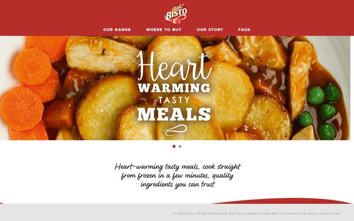 Screenshot του bistodinners.co.uk