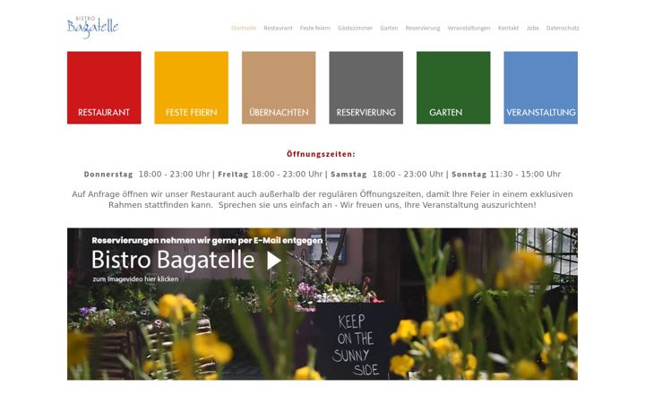 Screenshot of bistro-bagatelle.de