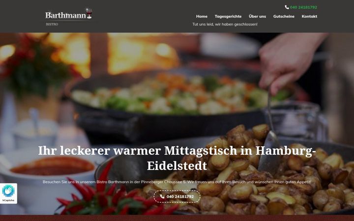 Screenshot of bistro-barthmann.de