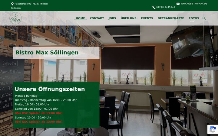 Screenshot of bistro-max.de