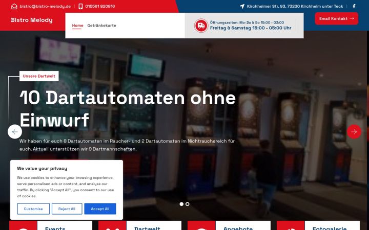 Screenshot of bistro-melody.de