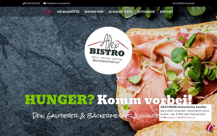 Screenshot di bistro-neustadt.de