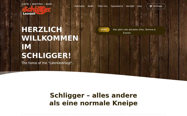 Screenshot of bistro-schligger.de