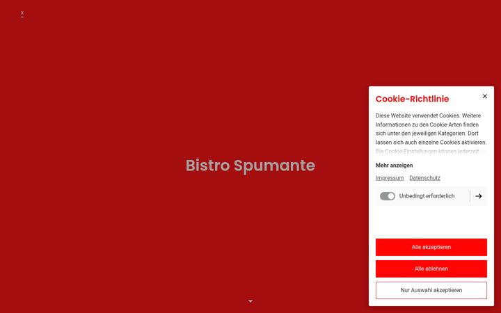 Screenshot of bistro-spumante.org