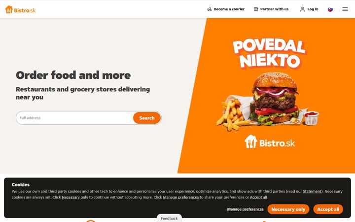 Screenshot of bistro.sk