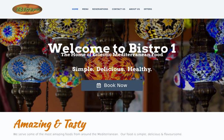 Screenshot of bistro1.co.uk