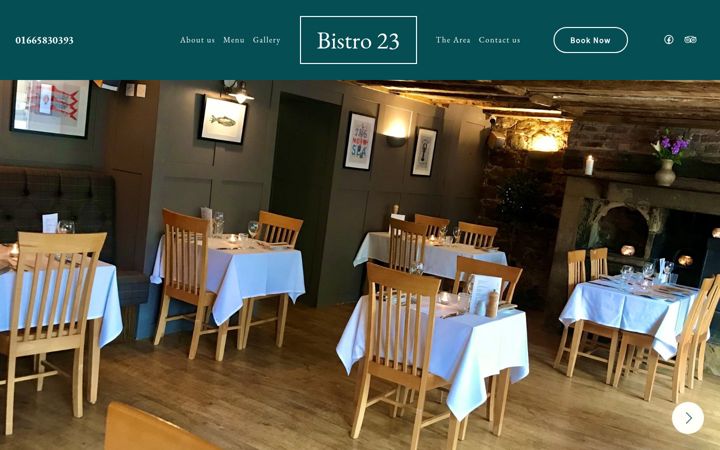 Screenshot of bistro23.co.uk