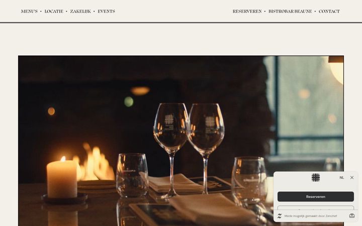 Skærmbillede af bistrobarbeaune.nl