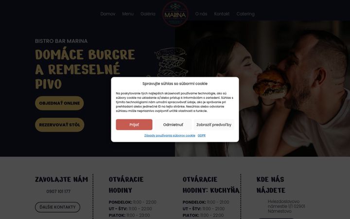 Screenshot of bistrobarmarina.sk