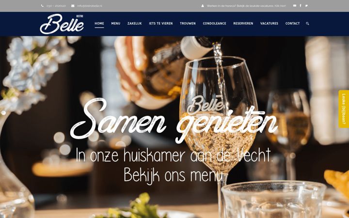 Screenshot of bistrobelle.nl