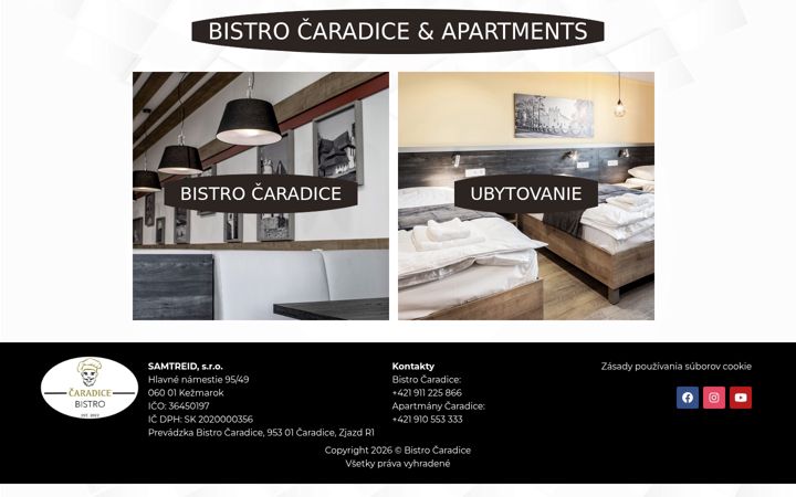Screenshot of bistrocaradice.sk
