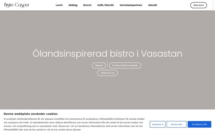 Screenshot of bistrocasper.se
