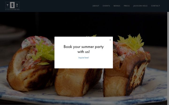 Screenshot of bistrocatering.net