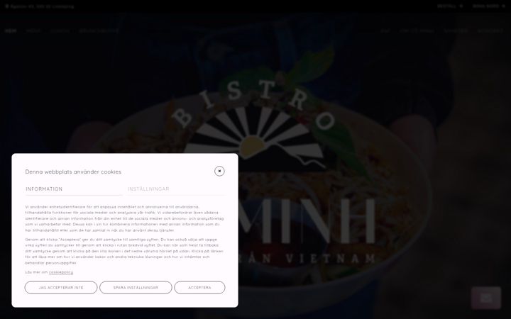 Screenshot of bistrocominh.se