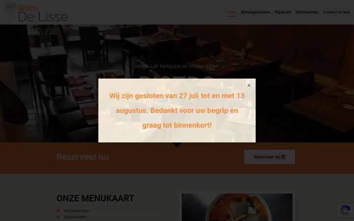 Screenshot of bistrodelisse.be