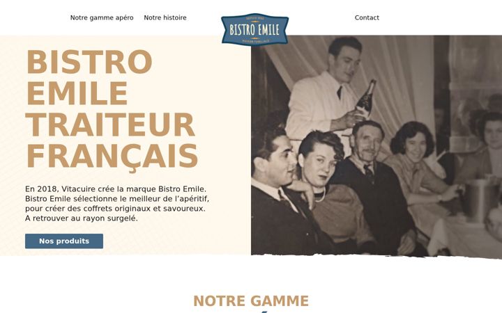 Kuvakaappaus sivustosta bistrodemile.fr