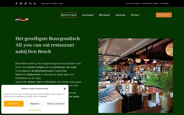 Screenshot of bistrodenduuk.nl