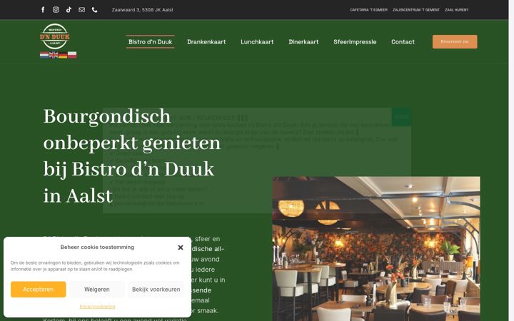 Skärmbild av bistrodnduuk.nl