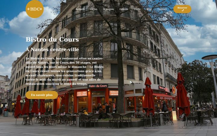 Captura de ecrã de bistroducours.fr