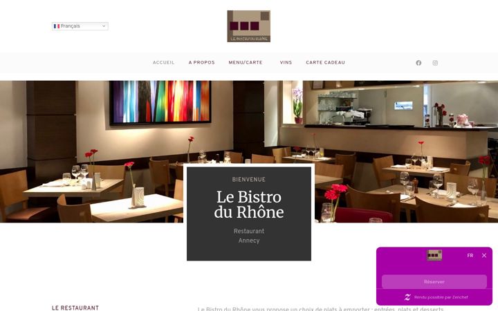 Skärmbild av bistrodurhone.fr