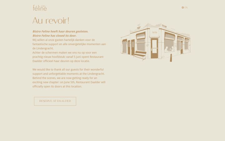 Screenshot of bistrofeline.nl