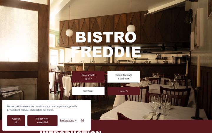 Screenshot of bistrofreddie.com