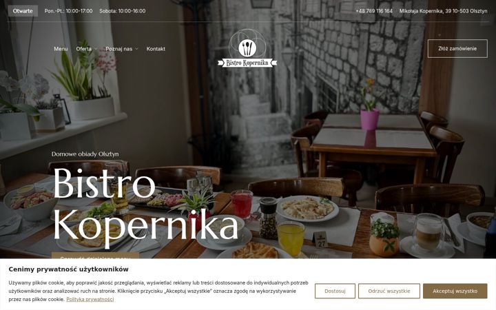 Screenshot of bistrokopernika.pl
