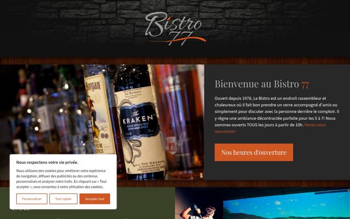 Screenshot of bistrole77.com