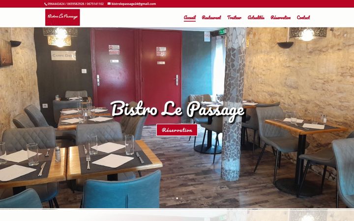 Skjámynd af bistrolepassage24.fr