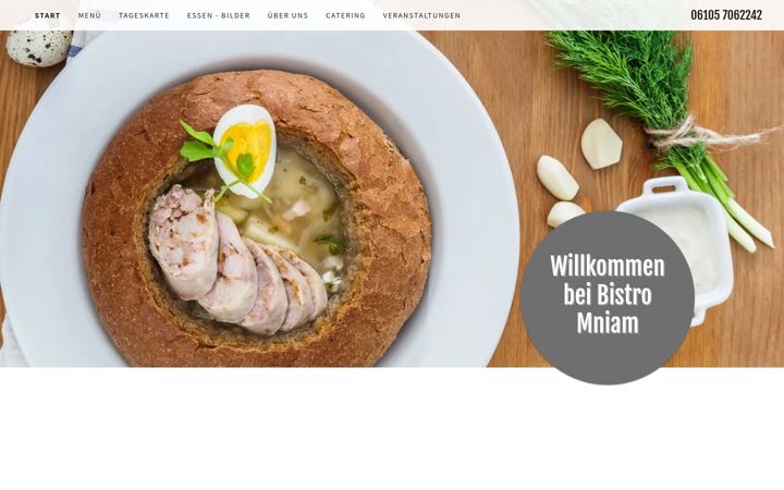 Posnetek zaslona bistromniam.de