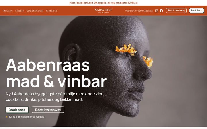 Screenshot of bistroneuf.dk