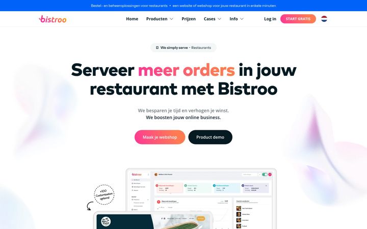Snímek obrazovky bistroo.nl