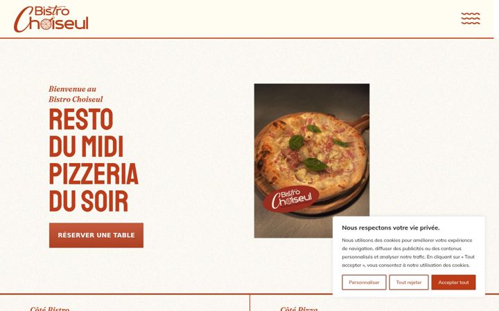 Ekrānuzņēmums no bistropizzachoiseul.fr