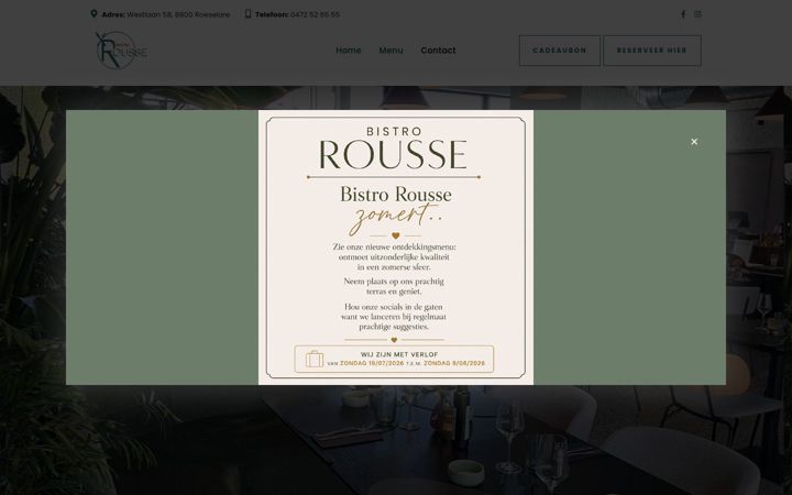Screenshot of bistrorousse.be