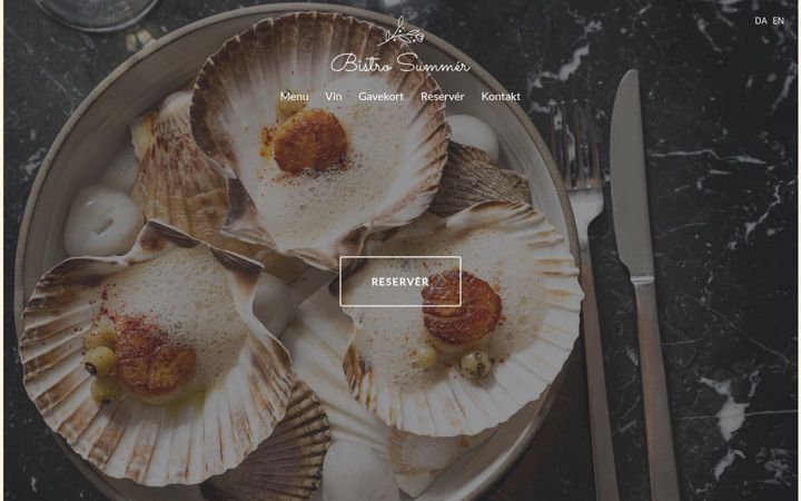 Screenshot of bistrosummer.dk