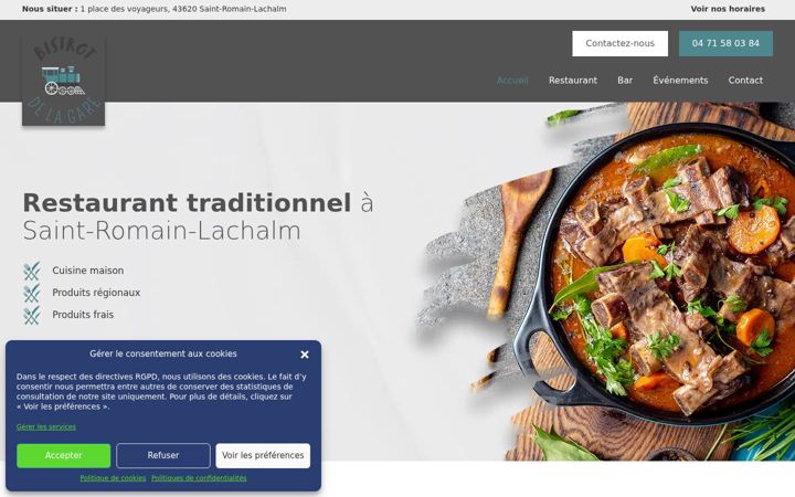 Screenshot of bistrot-de-la-gare.com