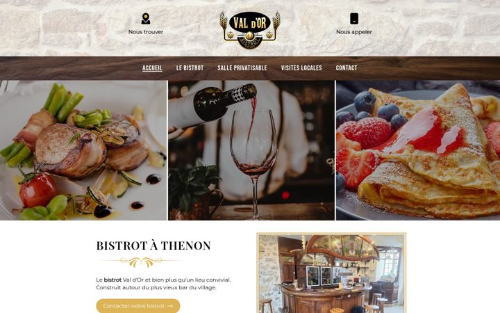 Screenshot of bistrot-val-dor.fr