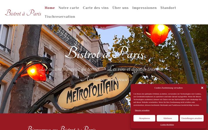 Képernyőkép: bistrotaparis.ch