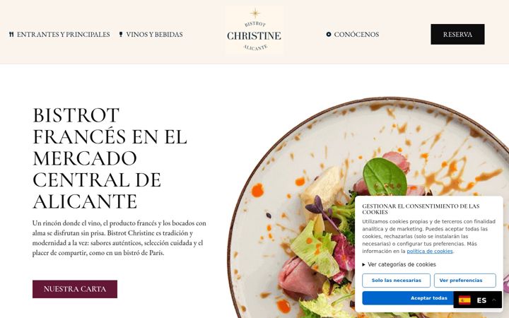Screenshot of bistrotchristine.com