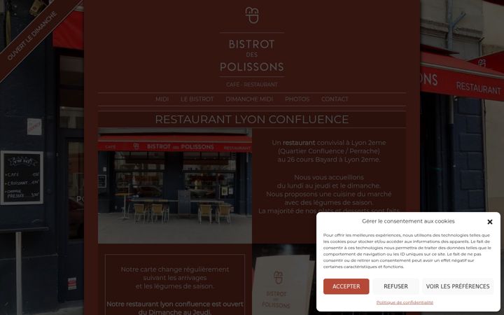 Screenshot of bistrotdespolissons.fr