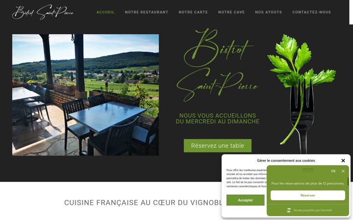 Screenshot of bistrotsaintpierre.com