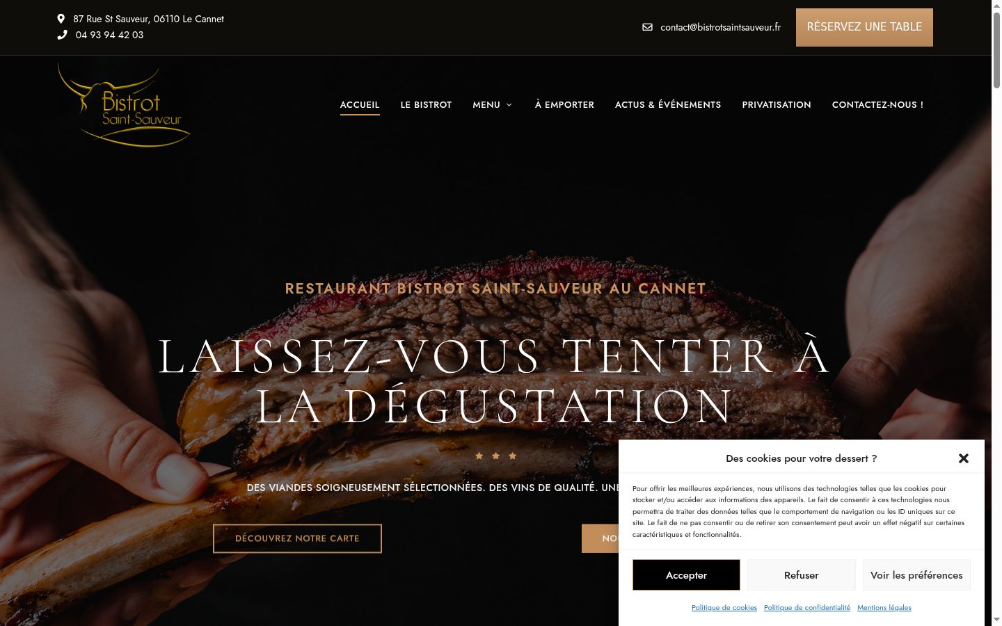 Screenshot des Einwilligungsbanners vor jeglicher Interaktion