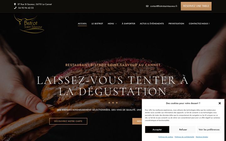 Screenshot of bistrotsaintsauveur.fr