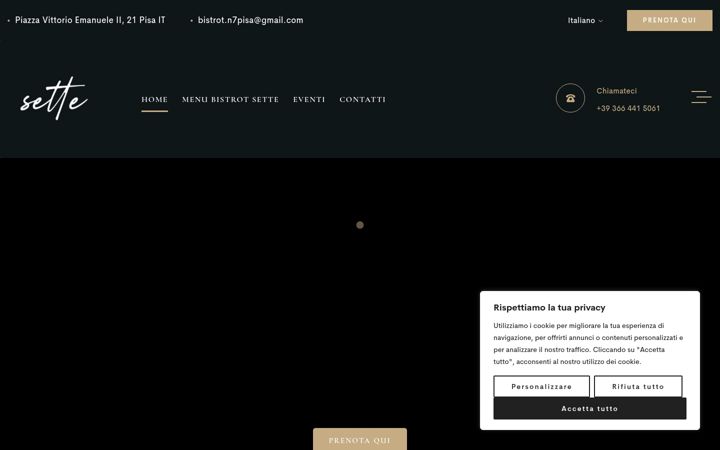 Screenshot of bistrotsette.it