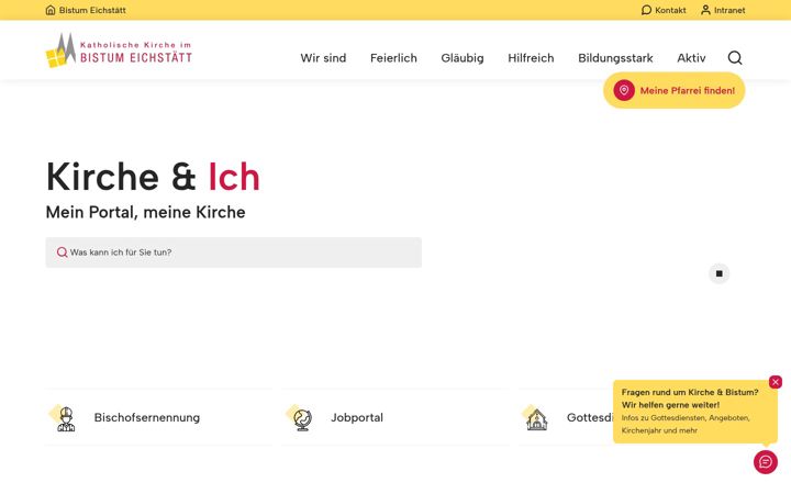 Screenshot of bistum-eichstaett.de