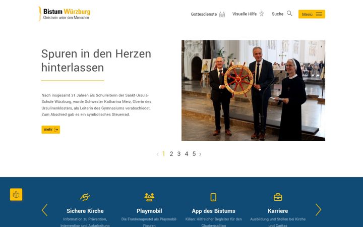 Skærmbillede af bistum-wuerzburg.biz